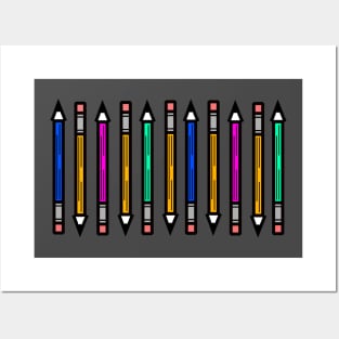 Pencil Pattern Posters and Art